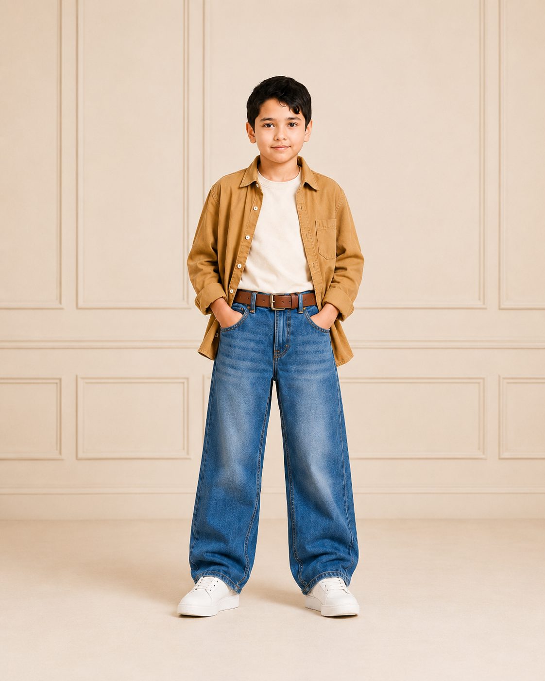 Boy’s Cotton-Twill Utility Overshirt