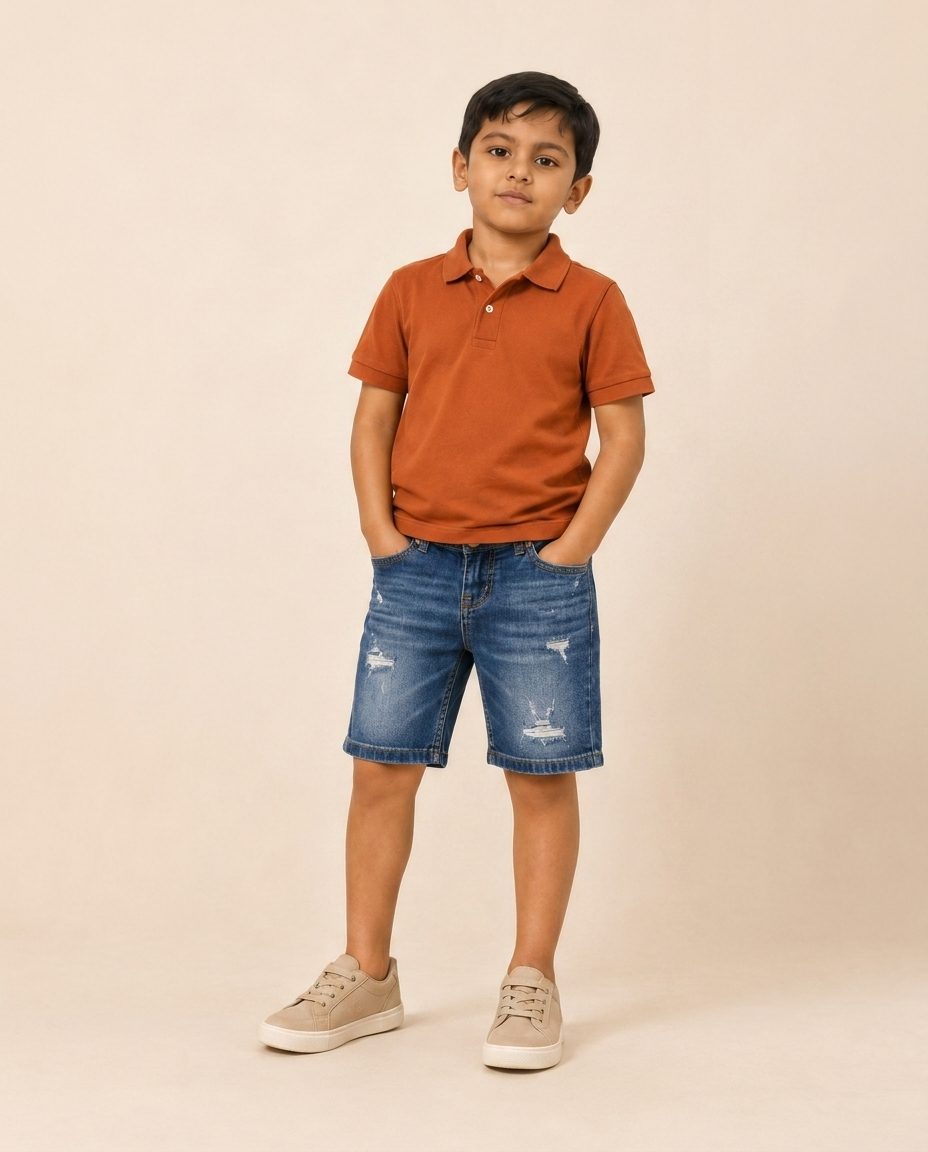 Boy's Distressed Denim Shorts