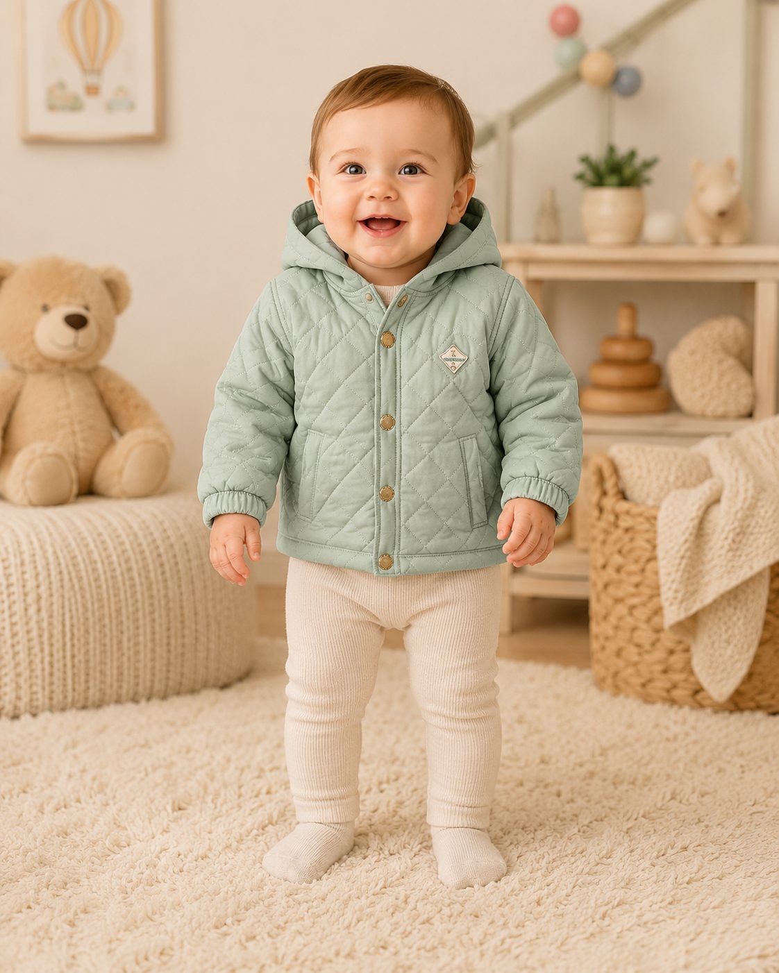 Baby Quilted Hooded Jacket