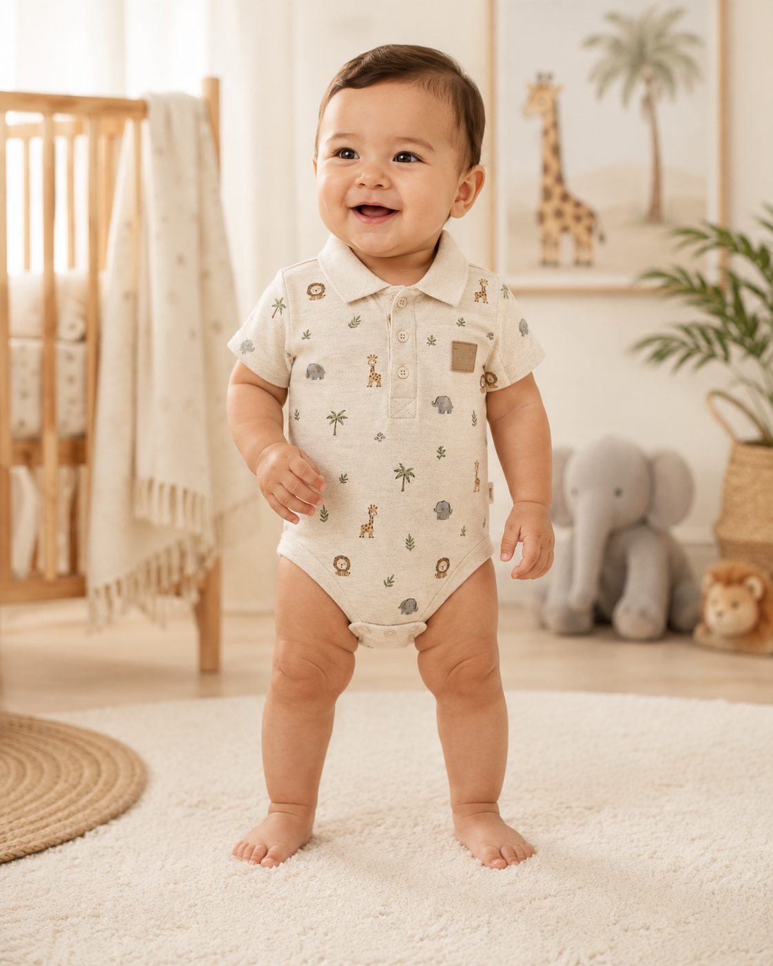 Baby Safari Polo Bodysuit
