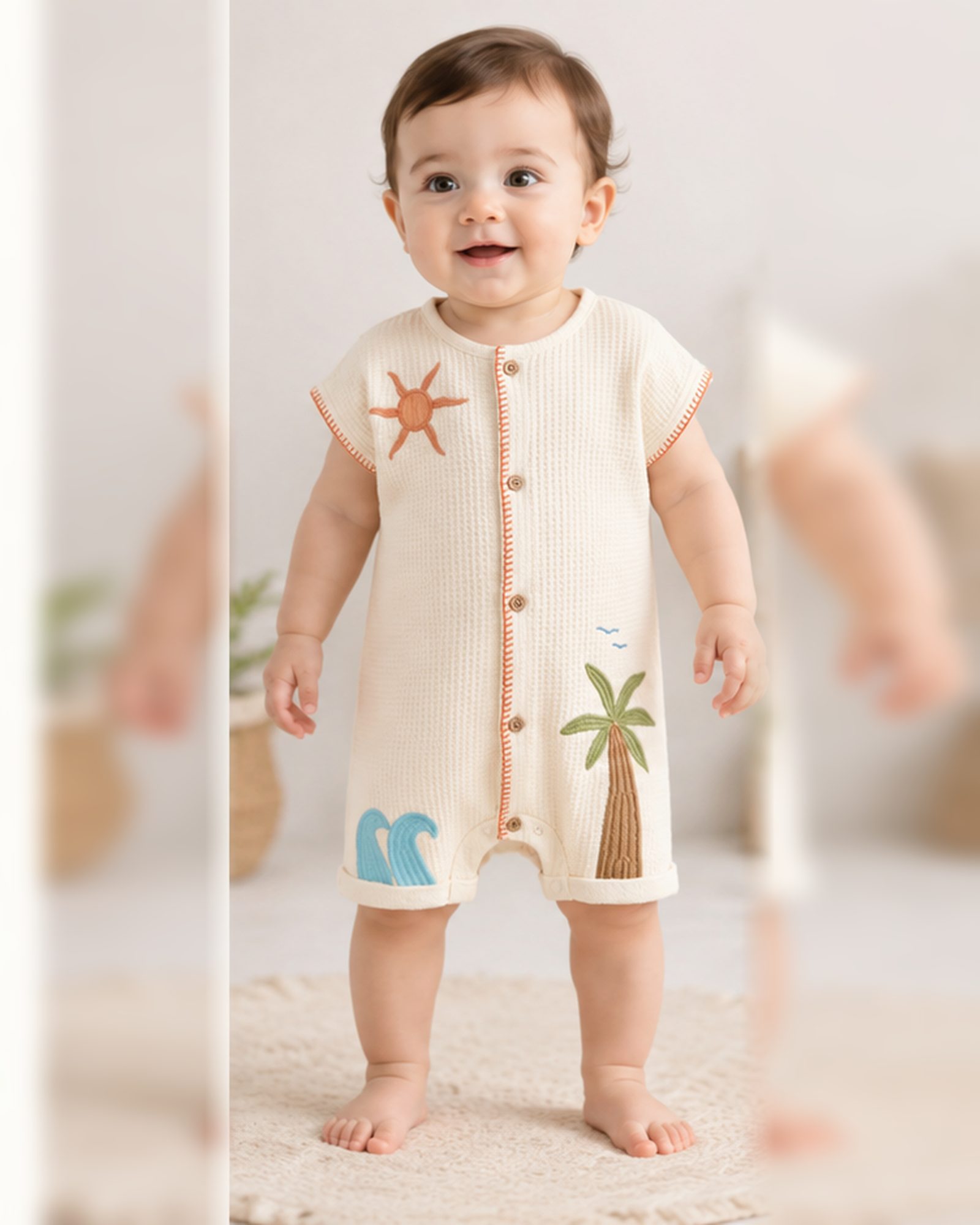 Baby Waffle Romper