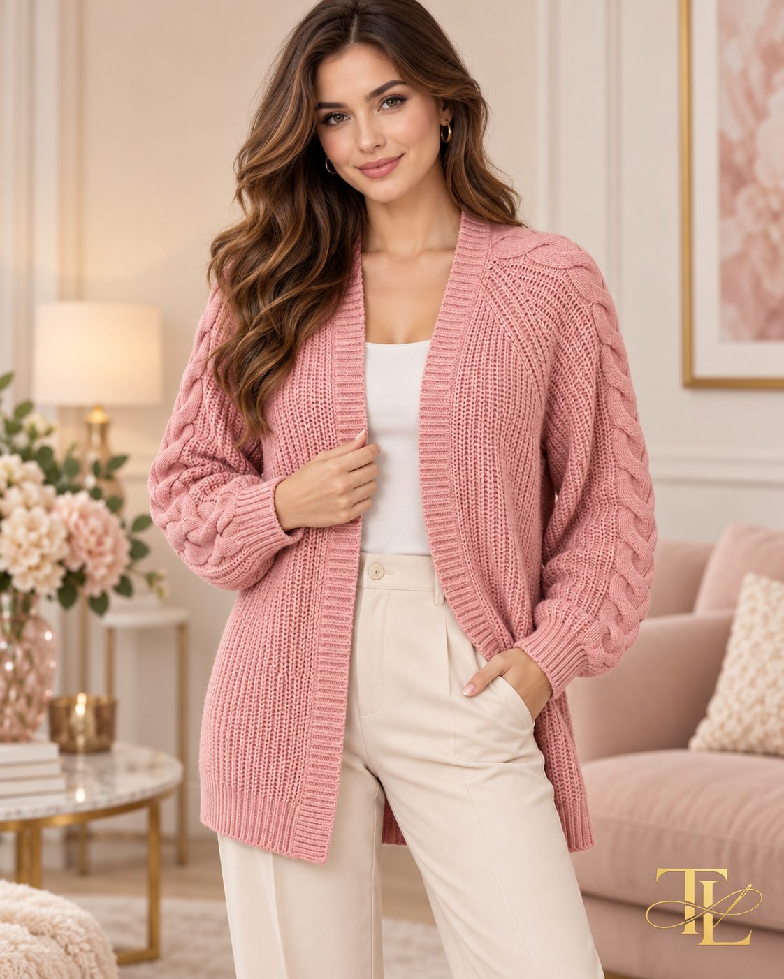 Women's Rosalie Cable Sleeve Cardigan