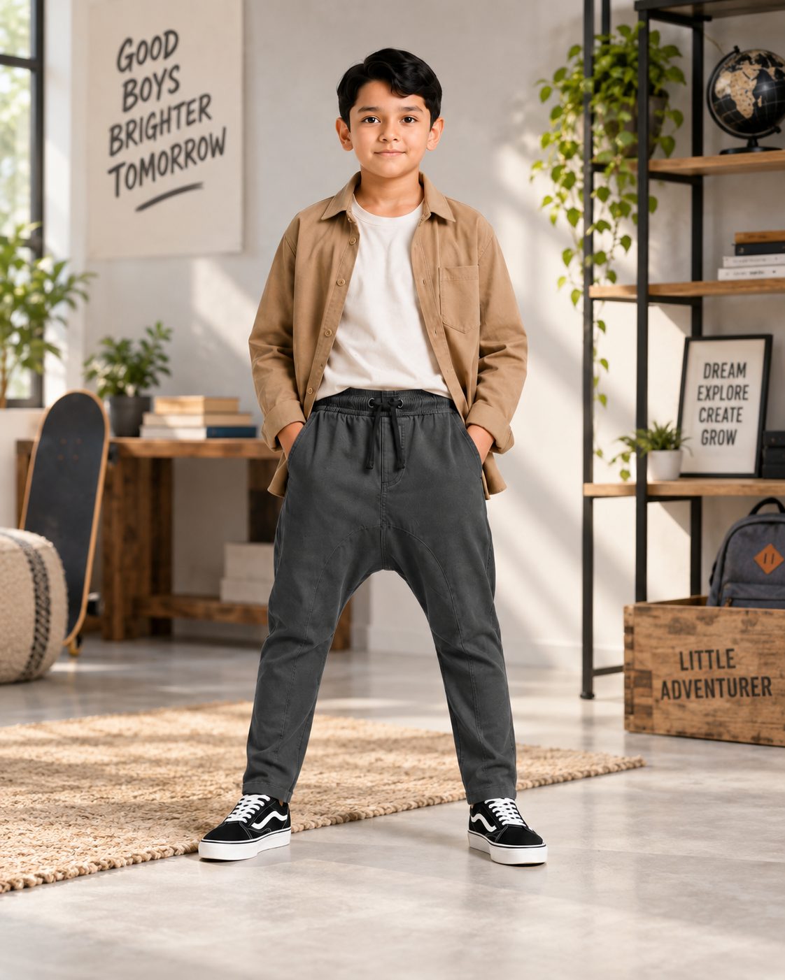 Boy's Drop-Crotch Pants