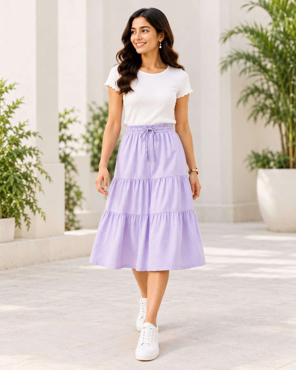 Women's Tiered Casual Skirt