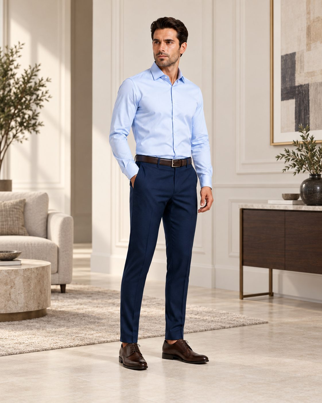Men's Slim-Fit Dress Pants