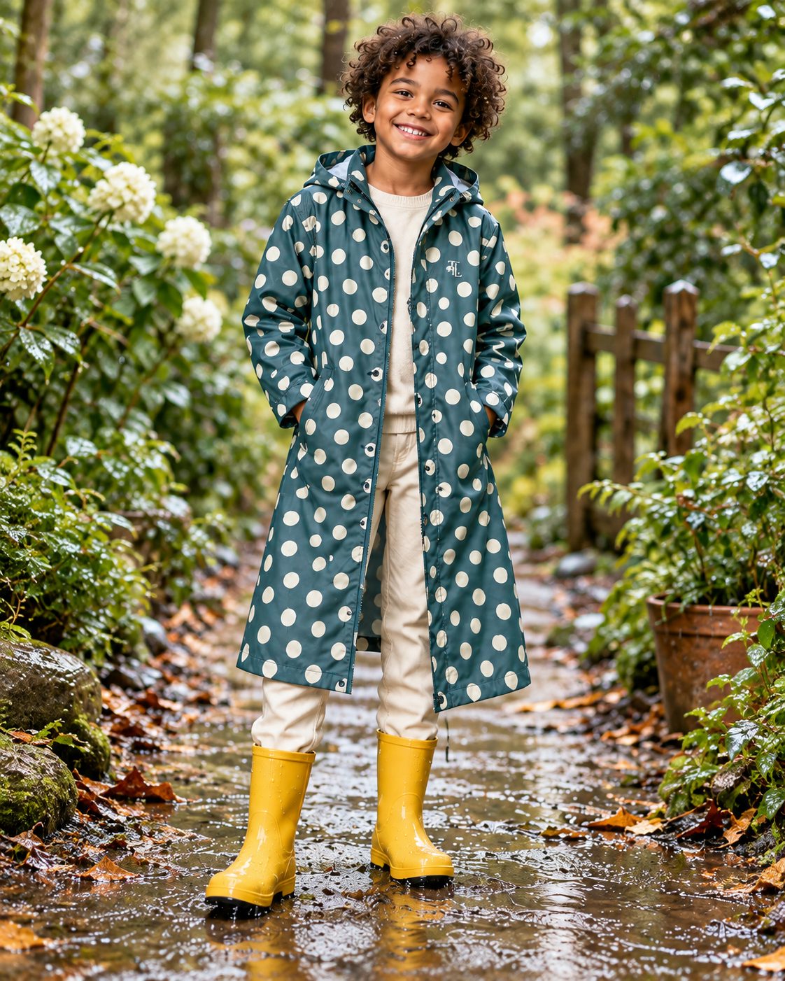 Kid's Puddlepetal Long Rain Coat